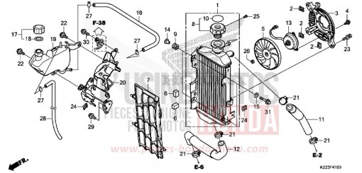 RADIATEUR CRF250LF de 2015
